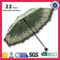 Manual de 21 polegadas abre o preço mais baixo do mercado de Myanmar guarda-chuva da abóbada de 3 dobras